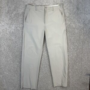 FootJoy Golf Pants Mens 34x32 Tan Khaki Performance Stretch FJ Logo Athletic